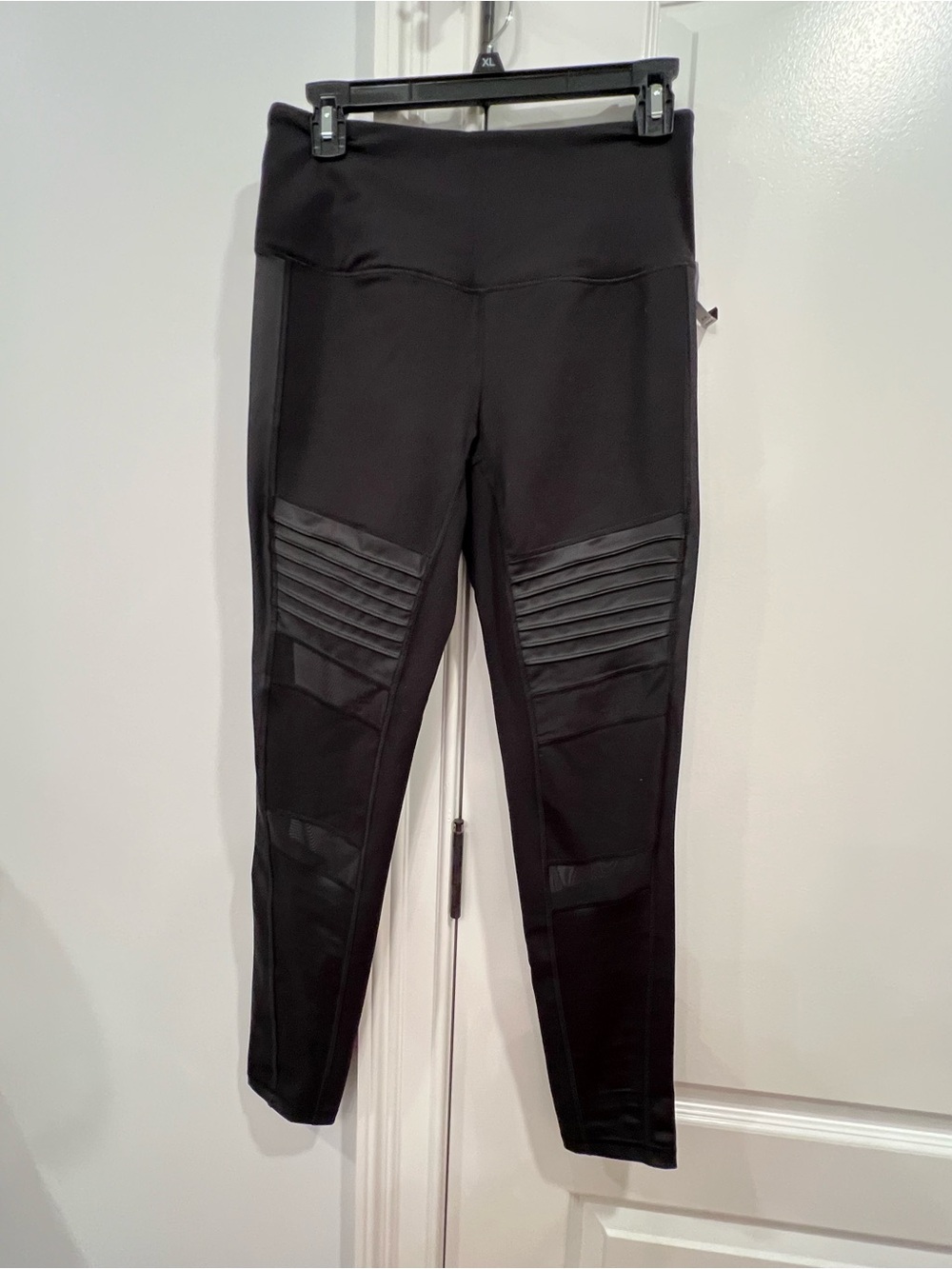 Victoria's Secret Black High-Waist Moto-Panel Leggings